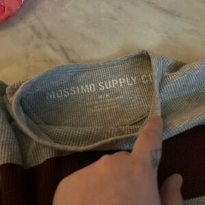 Mossimo Supply Co. Gray and Brown Knit Top